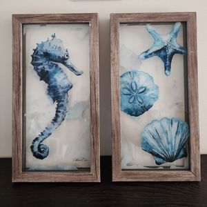 Set of 2 Beachy Themed Wall Decor